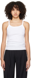 Filippa K White Fine Rib Tank Top