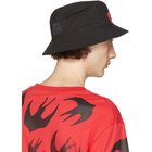 McQ Alexander McQueen Black and Red Chester Bucket Hat