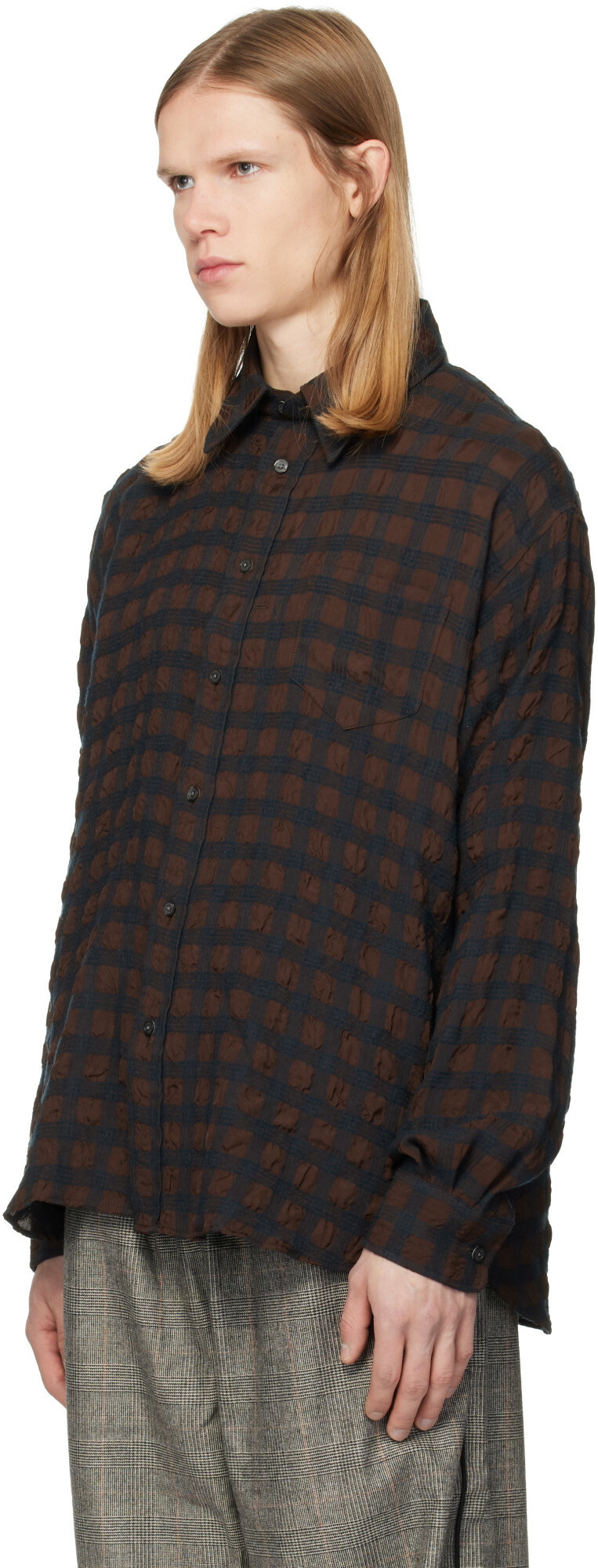WILLY CHAVARRIA Brown & Black Veterano Shirt