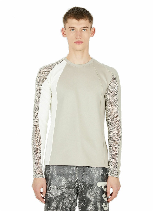 Photo: Panelled Long Sleeve Top in Grey