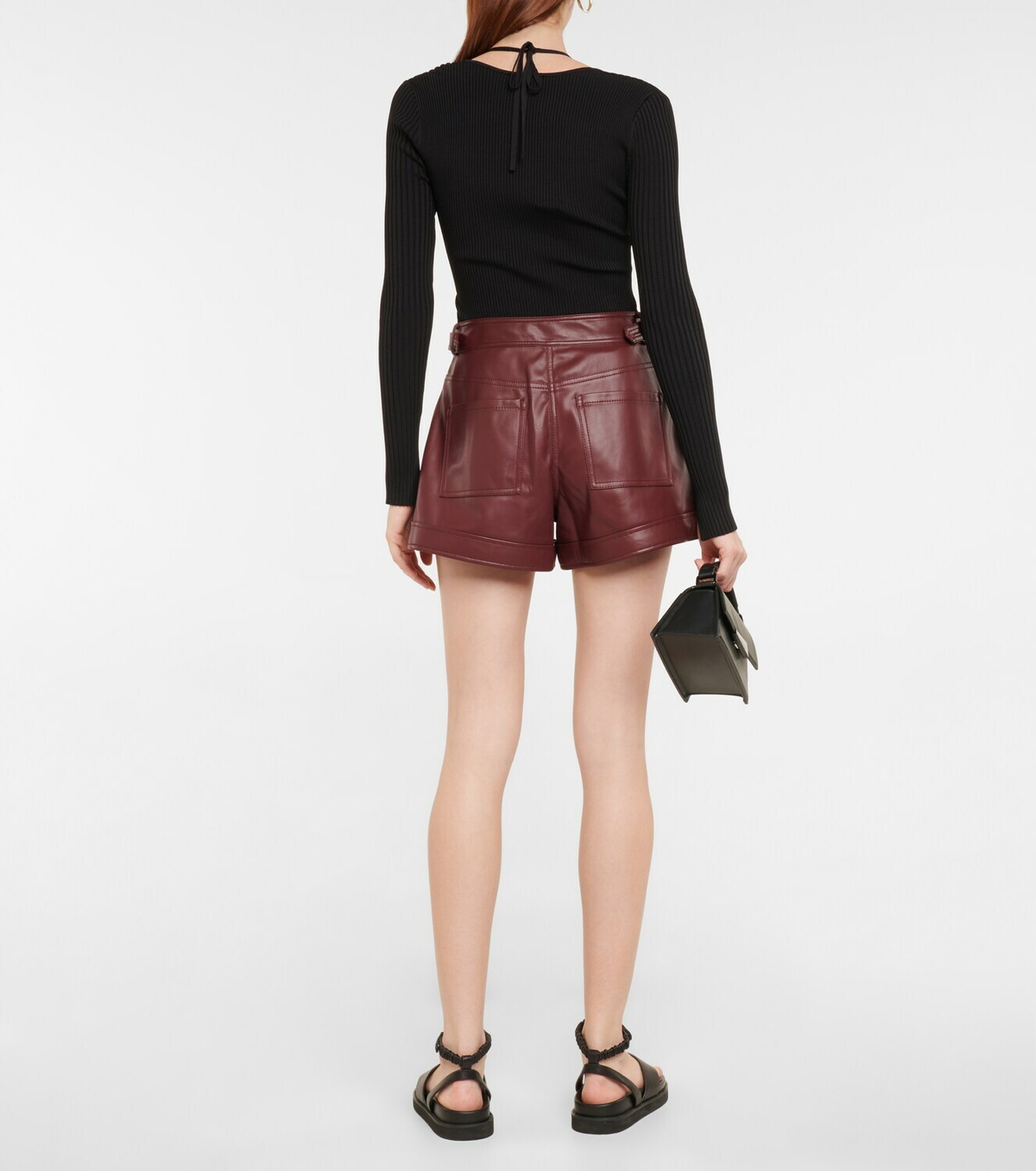 Simkhai - Chace faux leather shorts
