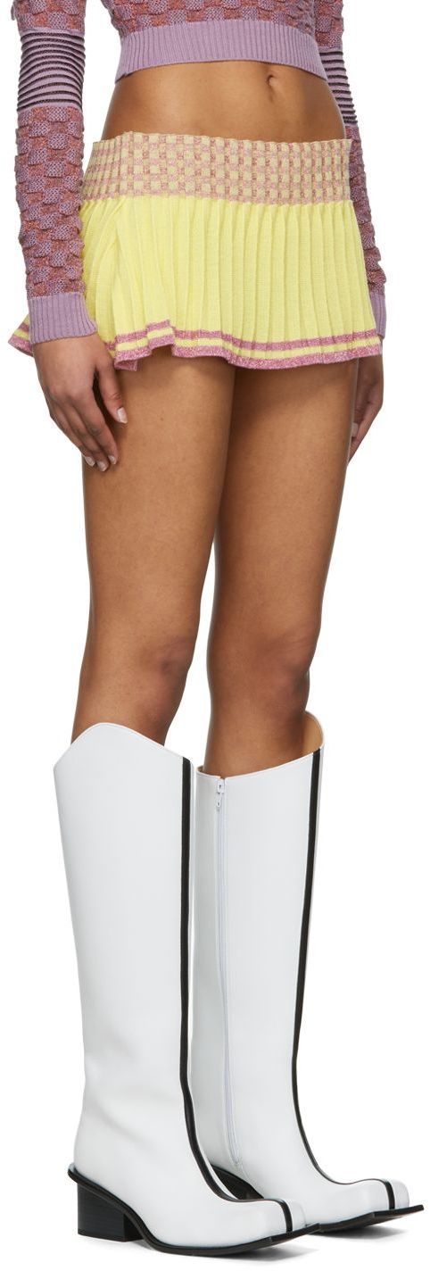 ANDREJ GRONAU SSENSE Exclusive Yellow Mini Skirt