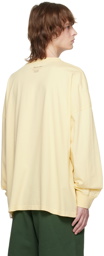 Martine Rose Yellow Embroidered Long Sleeve T-Shirt