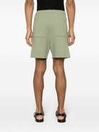 Nanushka Green Drawstring-Waist Knitted Shorts