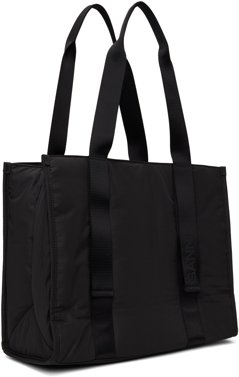 【Ganni】Medium Ganni Boo tote Bag - Black Ganni Bou Medium Raffia Tote - Black | Garmentory