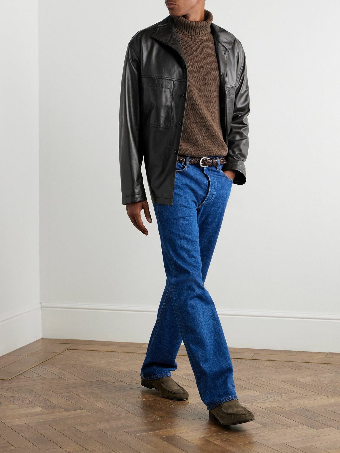 Stòffa - Slim-Fit Ribbed Cashmere Rollneck Sweater - Brown