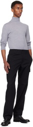 Theory Gray Merino Wool Turtleneck