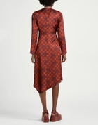Manila Grace Womens Midi dress Rust