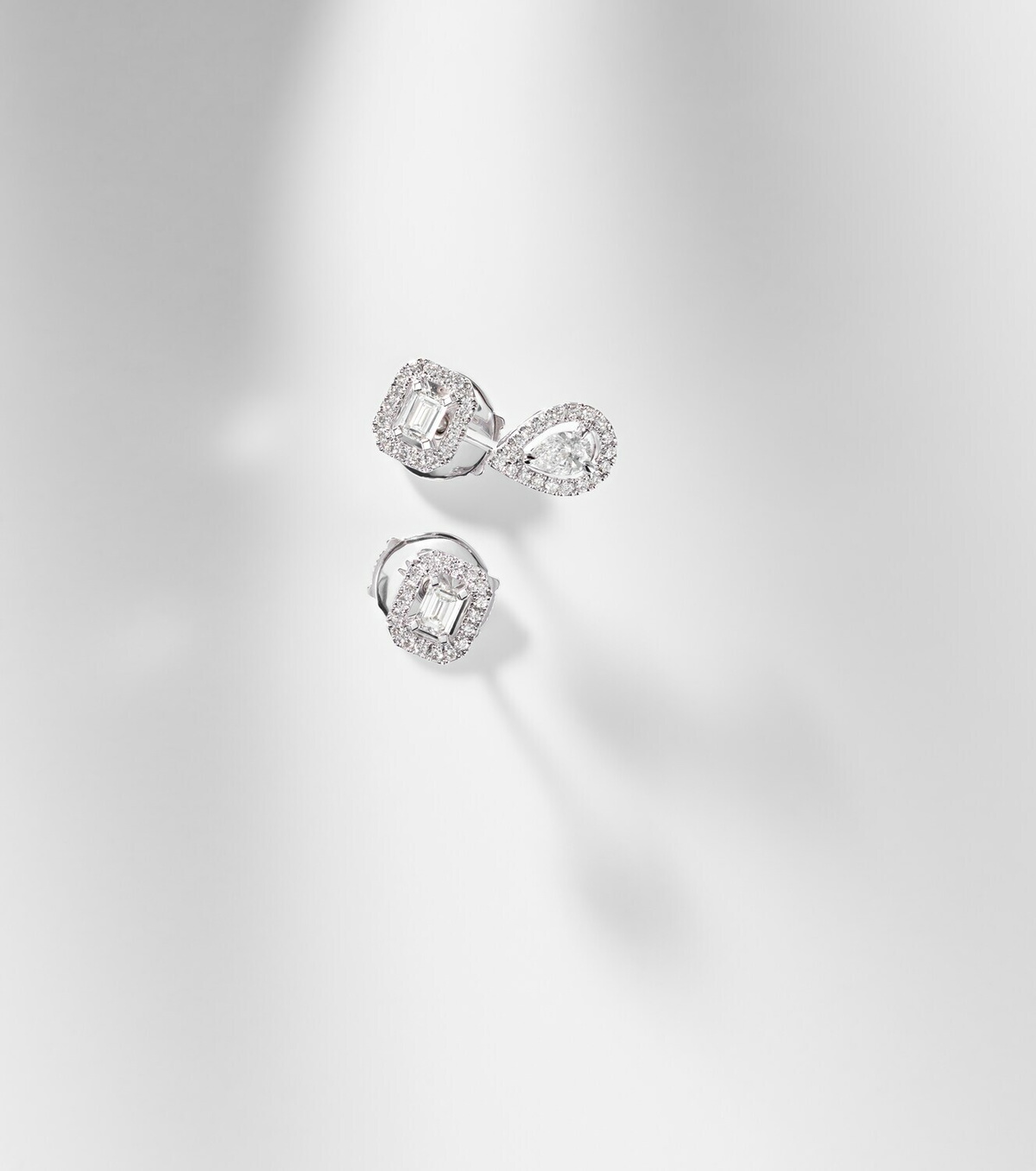 Messika My Twin 1+2 18kt white gold earrings with diamonds