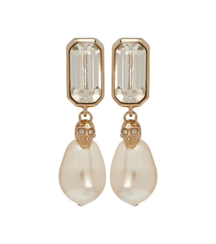 Photo: McQueen Skull embellished drop earrings
