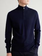 Mr P. - James Cashmere Half-Zip Sweater - Blue