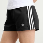 Adidas Women's Lace 3 Stripe Shorts in Black