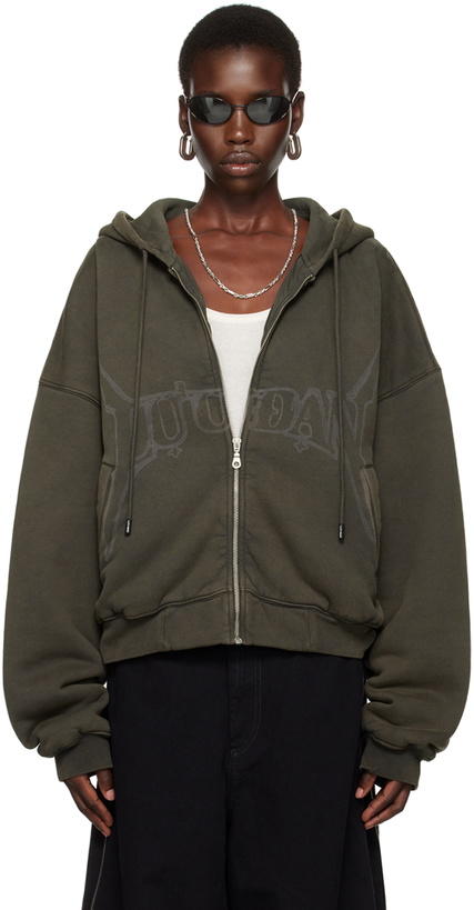 Photo: LU'U DAN Black Washed-Out Hoodie