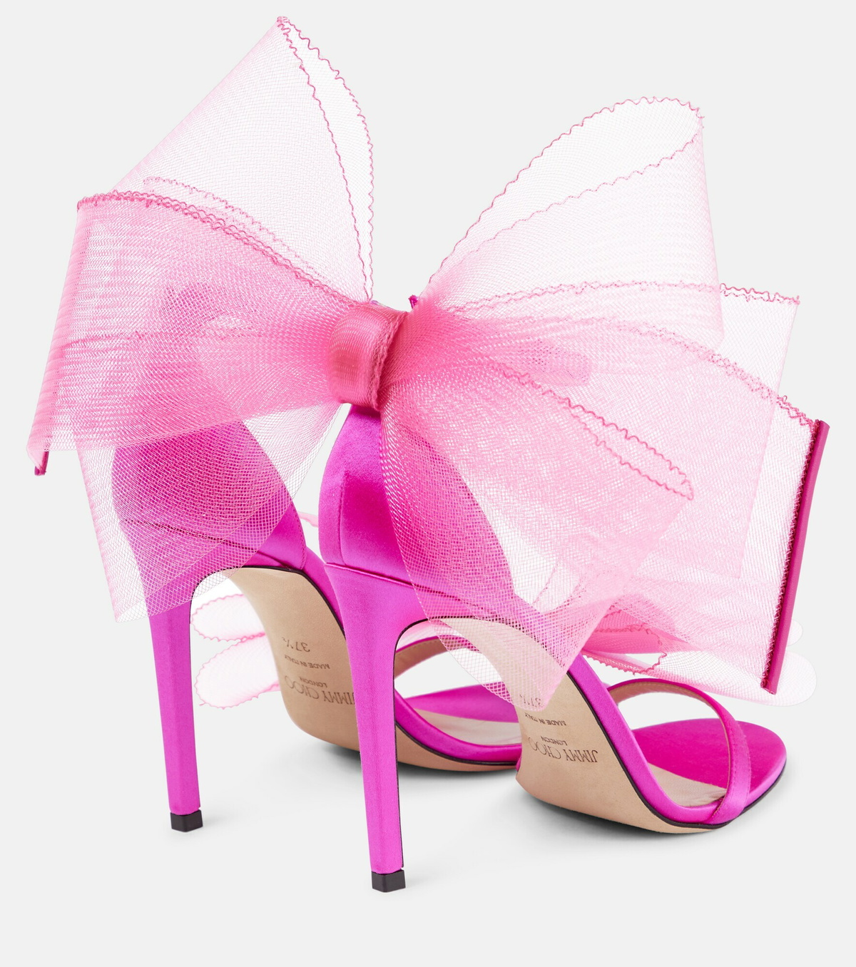 Jimmy Choo - Aveline 100 bow-trimmed sandals Jimmy Choo