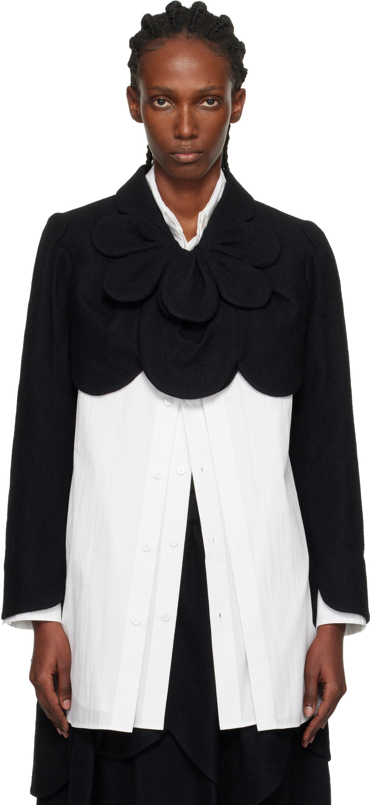 Noir Kei Ninomiya Black Flower Short Jacket