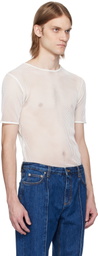 Bally White Fishnet T-shirt