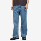 Our Legacy Men's Third Cut Jeans in Blue Tech Wash Denim