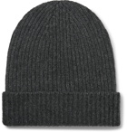 William Lockie - Ribbed Cashmere Beanie - Gray