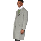 Brioni Grey Classic Car Coat