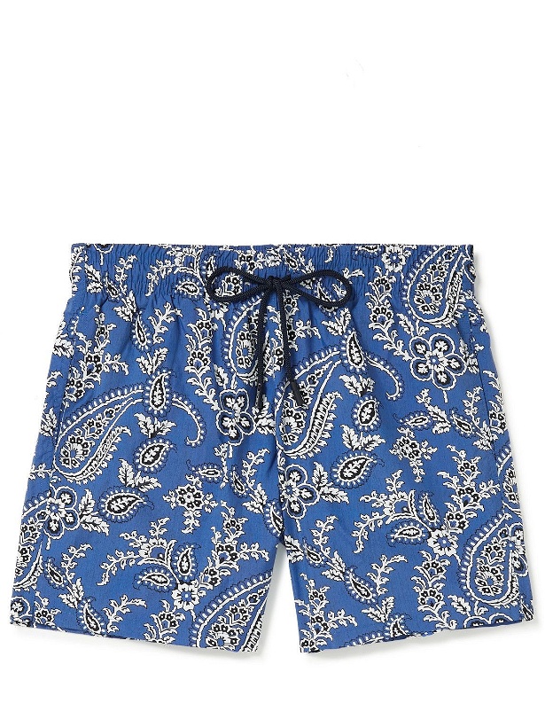 Photo: Etro - Mid-Length Paisley-Print Swim Shorts - Blue