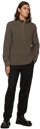 Judy Turner Taupe Laurence Zip-Up Sweater