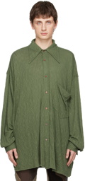 Acne Studios Green Jacquard Shirt