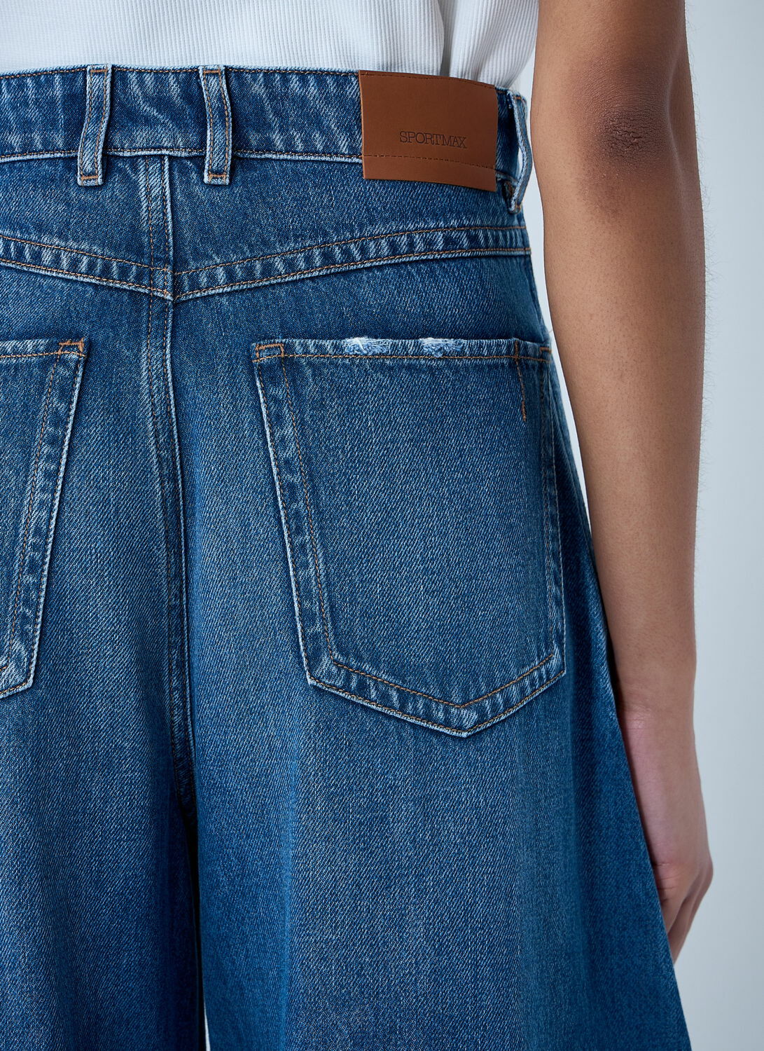 Sportmax Wide-Leg Denim Trousers