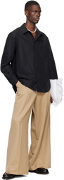 Simone Rocha Black Embellished Classic Shirt