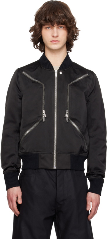 Photo: Rick Owens Black Temple Heizer Flight Bomber Jacket