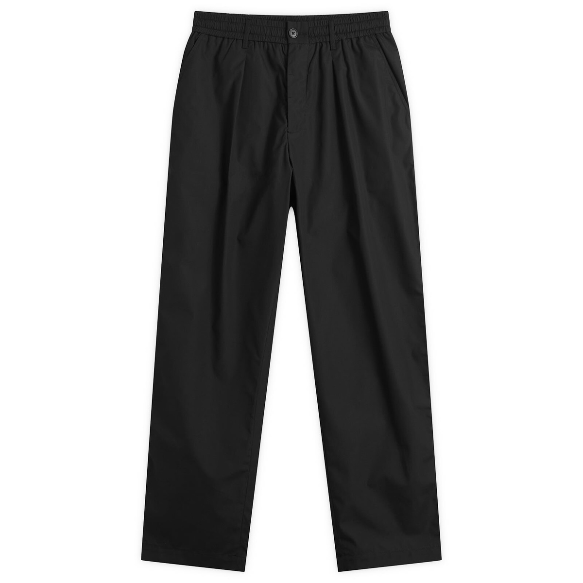 Universal Works Men's Recycled Poly Tech Pleated Track Pant in Black
