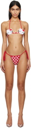 GCDS Red & White Hello Kitty Edition Bikini