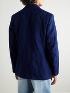 Drake's - MKIII Double-Breasted Twill Blazer - Blue