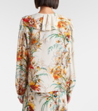 Etro Floral ruffled shirt