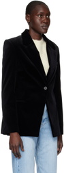 FRAME Black Single-Button Blazer
