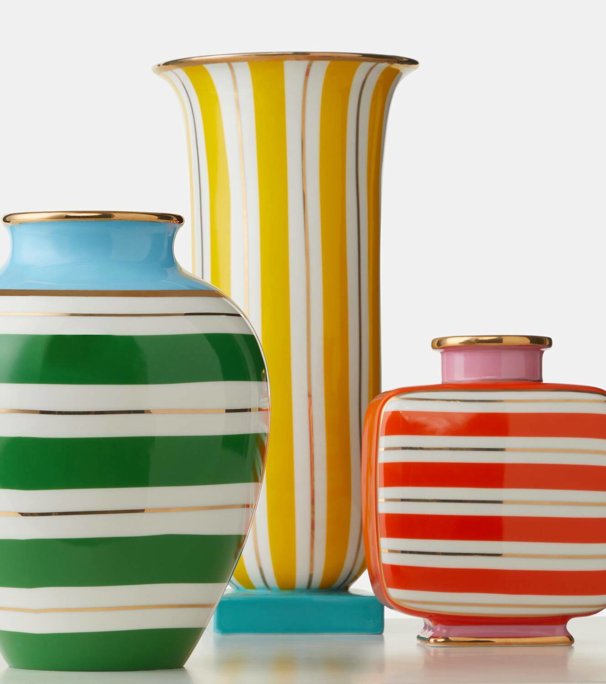 Jonathan Adler Portofino striped porcelain vase