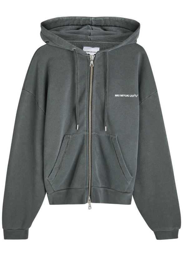 Photo: Mki Miyuki Zoku Uniform Hooded Cotton-blend Sweatshirt Black Other