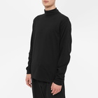 Beams Plus Men's Long Sleeve Mock Neck T-Shirt in Black