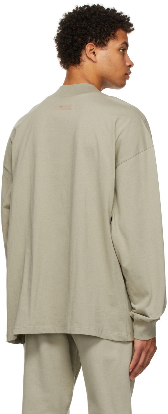 Fear of God ESSENTIALS Green Cotton Jersey Long Sleeve T