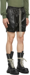 Rick Owens Black Satin Liquid Latex Bela Boxers Shorts