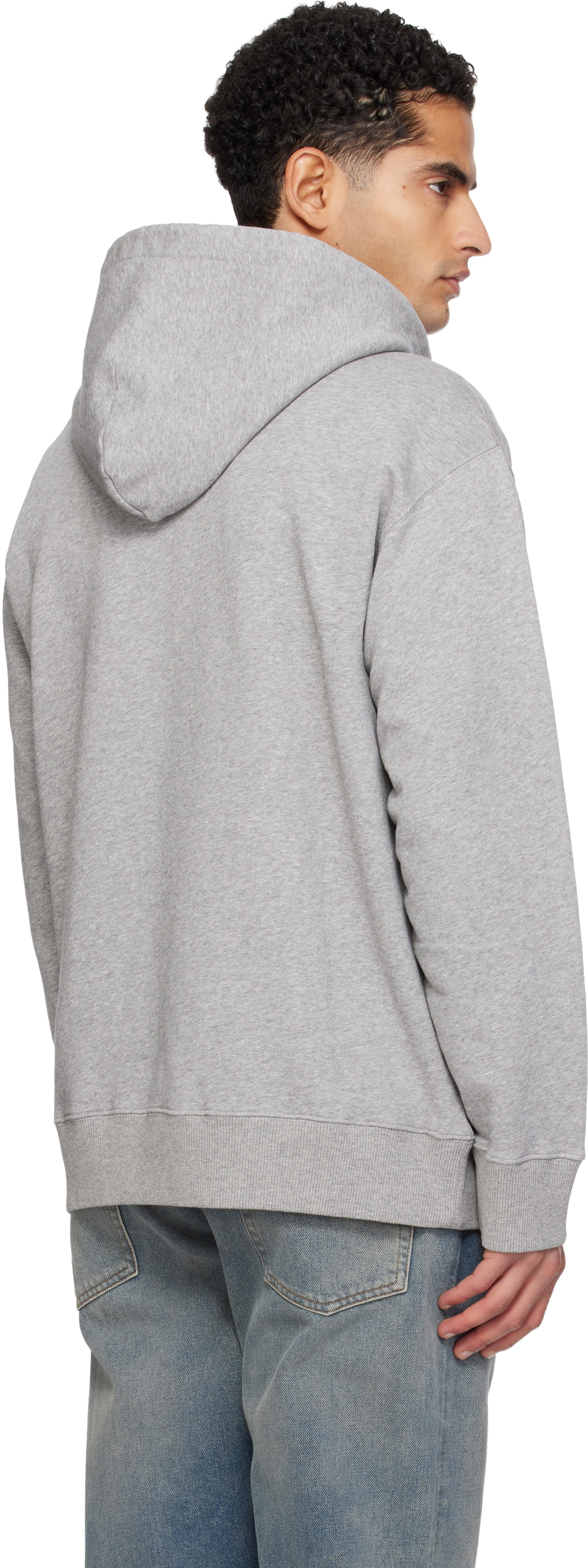 MM6 Maison Margiela Gray Logo Patch Hoodie