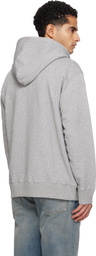 MM6 Maison Margiela Gray Logo Patch Hoodie