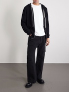 Rick Owens - Ribbed Virgin Wool Zip-Up Hoodie - Black