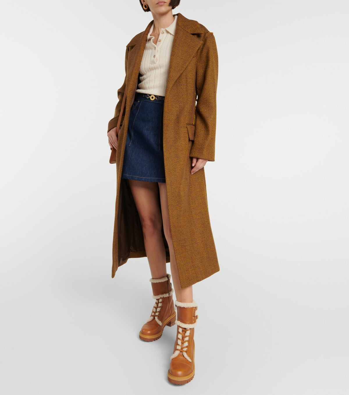 See by chloe leather trimmed ankle boots hotsell