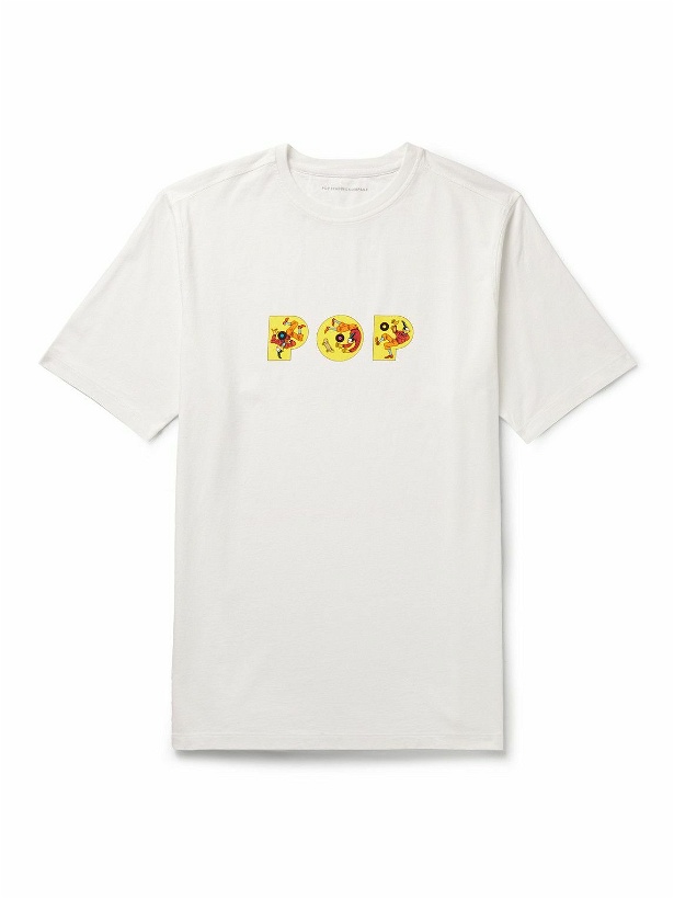 Photo: Pop Trading Company - Joost Swarte Logo-Print Cotton-Jersey T-Shirt - White
