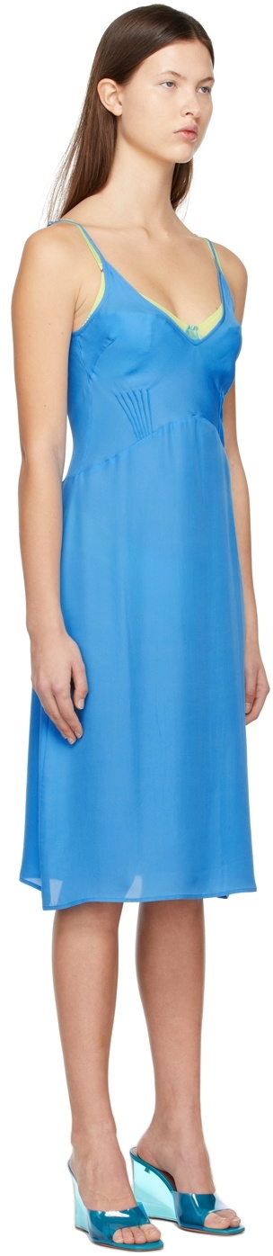 Araks Blue Cadel Slip Mid Length Dress