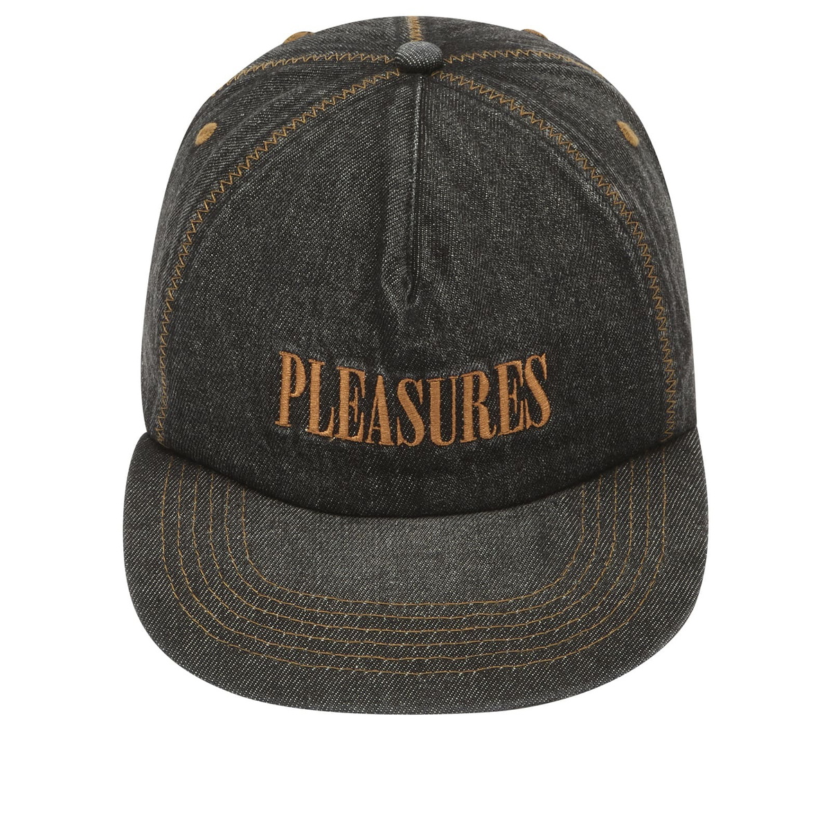 Pleasures Men's Zig Zag Denim Cap in Black 