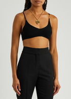 Jacquemus Le Bandeau Pralu Rib-knit bra top Black