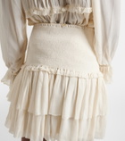 Poupette St Barth Farrah tiered miniskirt