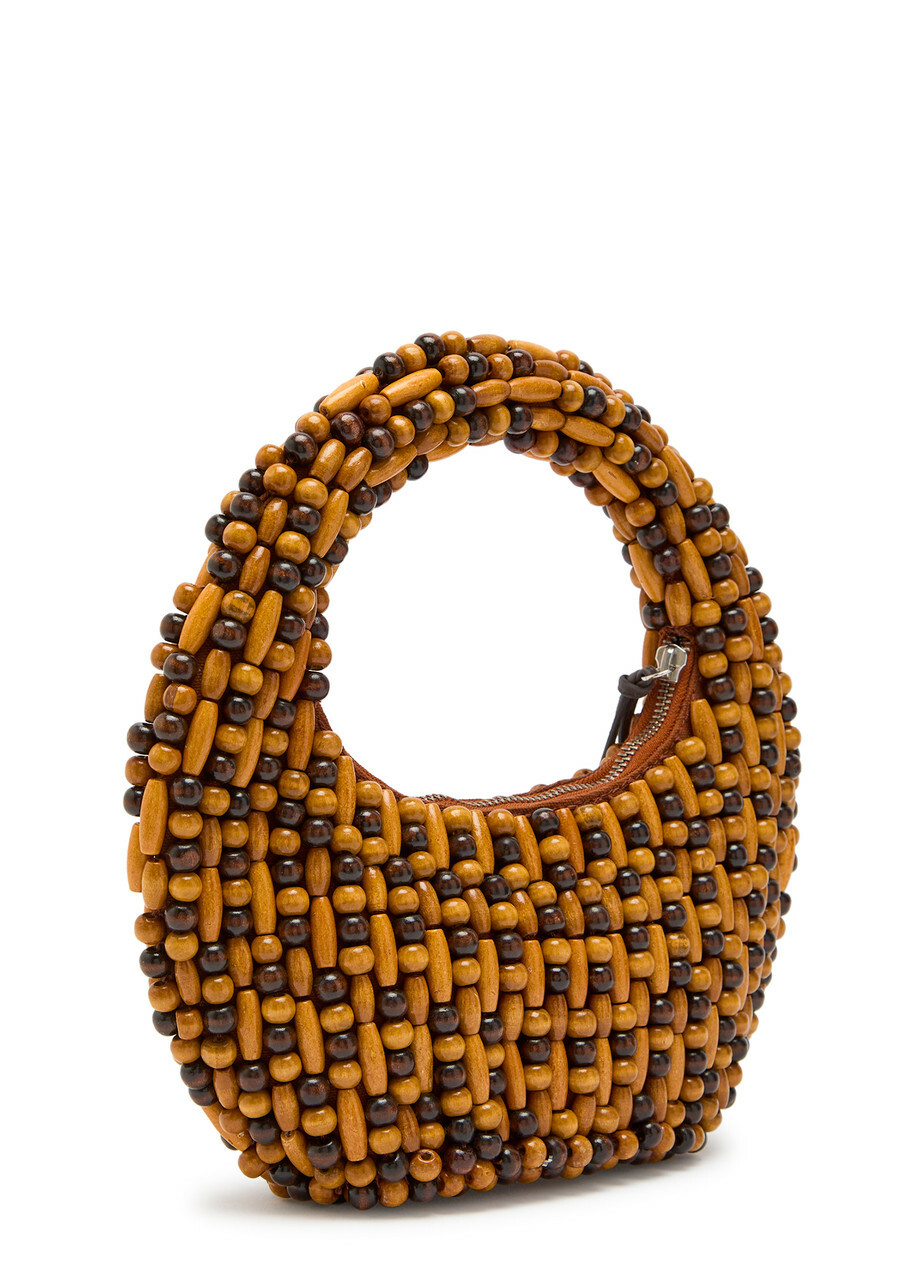 Staud Reef Beaded top Handle bag - Brown - One Size
