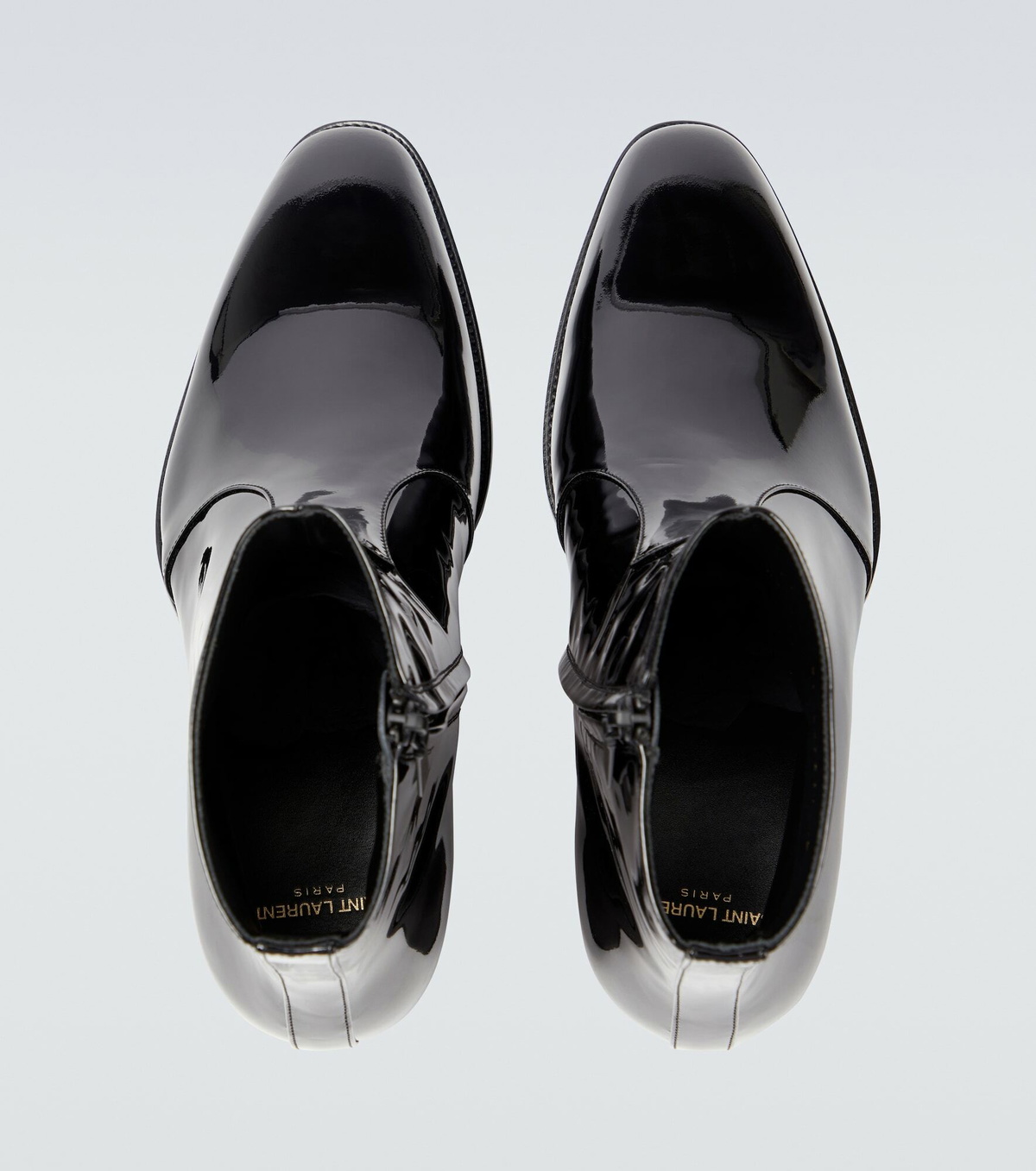 Saint Laurent - Wyatt patent leather ankle boots